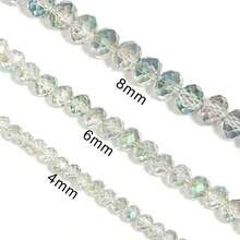 1 Dây hạt thủy tinh màu xanh lá cây nhạt trong suốt/Hạt trang trí ngày lễ/Hạt thủy tinh kiểu pha lê Áo/Hạt thủy tinh tròn/Hạt thủy tinh mài giác/Hạt thủy tinh dùng làm hạt đệm, thích hợp để làm bông tai/vòng tay/vòng chân/dây chuyền/trang trí cây thông Noel/trang trí ngày lễ/trang trí đám cưới/trang trí cửa sổ. - màu xanh lợt - Xem 7