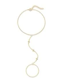 SereneSpark 1Pc Dainty Multi Flower Handchain Bracelet 925 Sterling Silver Bracelet For Women Classic Minimalist Gift For Her Wedding Party Fine Jewelry - Gold - View 18