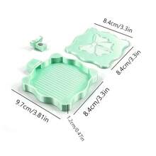 1Pc Cute Bow-Shape Magnetic Diamond Painting Tray With Separate Lid – Easy Sorting & Storage - Multicolor - View 3