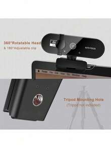 适用于电脑的 2K/4K 网络摄像头，1080P 高清，USB 接口，带麦克风，自动对焦，支持全高清 1080P 分辨率 - 彩色 - 查看 10