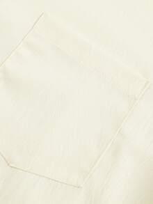 Áo sơ mi nam ngoài trời, kiểu dáng thể thao và thoáng khí, chất liệu mềm mại, cài khuy đơn, cổ đứng, túi ngực, màu trơn, tay áo thông thường, phù hợp cho các hoạt động ngoài trời, cắm trại, du lịch và mặc thường ngày. - Màu be - Xem 5