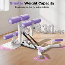 FEIERDUN Adjustable Deep Squat Machine - 7 Level Resistance Glute & Leg Trainer For Home, Core Leg Push Up Workout Machine For Home Gym To Strengthen Core, Hips And Thighs - Purple - View 5