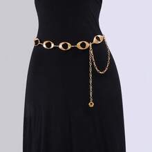 1件镂空圆环腰链，休闲百搭腰部配饰