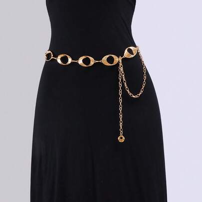 1件镂空圆环腰链，休闲百搭腰部配饰