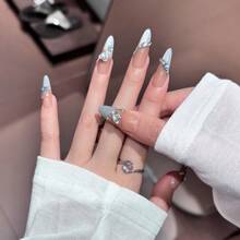 Press On False Nails - Baby Blue - View 16