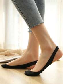 4/8 Pairs Women Silicone Non-Slip Hollow Heel Invisible Shallow Mouth Boat Socks, Suitable For Wearing With High Heels Or Daily Life - Multicolor - View 7