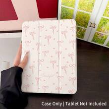 一款粉彩蝴蝶结爱心图案的平板电脑保护套 - 简约风格爱好者和追求优雅设计人士的理想之选，带笔槽，兼容 iPad 10.9/10.2/Air 第五代/Pro 11/第十代/9.7/Air 2/iPad（第七代）/iPad（第八代）/iPad Air 4/5/iPad Pro 11/iPad 第十代 10.9 英寸（2022 款）智能保护套 - 彩色 - 查看 9