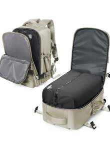 Foldable Travel Laptop Backpack, Airplane Approved, Unisex Travel Bag, 14-Inch Notebook Business Computer Backpack, Waterproof Large Capacity Backpack, Weekend Bag, Black - Multicolor - View 14