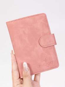 1pc Fashion New Travel Business RFID Blocking Passport Holder Wallet Document Organizer Minimalist Card Slots Cute Passport Cover Unisex Black & Pink Credit Card Holder Card & Photo Slots Minimalist Wallet Smart Wallet Airtag Wallet Name Card Holder Travel Bag Luggage Bag Duffle Bag Overnight Bag Large Capacity Durable Travel Organizer Cruise Essential Vacation Essentials For Men Women Travel Essential Holiday Essential Travel Must Haves - Multicolor - View 2