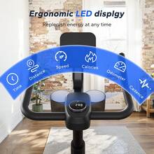 MERACH Exercise Bike With LED Display, Stationary Bike With Exclusive App For Customized Exercise Plans, Quiet Indoor Cycling Bike Exercise Equipment For Home Gym Use, 300lbs Weight Capacity - Magnetic-black - View 8