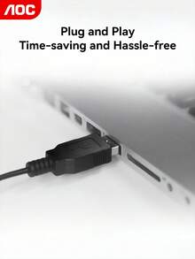 AOC Wired Optical Mouse With Smooth Gliding Scroll Wheel, Anti-Slip Matte Finish And Spill-Resistant Design For Enhanced Comfort And Control - Black - View 7