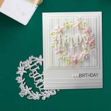Creative Garland Metal Cutting Dies, DIY Scrapbooking Album And Embossing Stencil, Greeting Card Making Tool, Card Paper Cutting Crafts ,Gift Card Making Template Die Cuts. - Silver - View 5