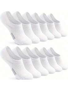 6 Pairs Of Solid Color Spring And Summer Thin Casual Women's Sports Socks, Suitable For Daily Travel And The Perfect Choice For Outdoor Sports - 6 Pairs Of White - View 1