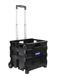 日式戶外便攜式可折疊家用大容量手式拉車，便攜防塵置物車，快遞輕便小推車，伸縮折疊買菜購車。小拉車折疊小推車，露營野餐拉桿車，營地車露營手推車 - 黑色 - 查看 8