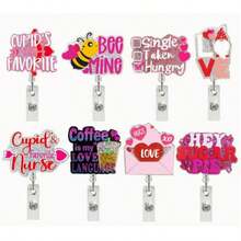 1 cuộn dây đeo thẻ rút gọn - Chủ đề y tế, quà tặng cho y tá và dược sĩ, có biểu tượng trái tim và ong, kẹp sáng bóng dễ thương, phù hợp cho nhân viên bệnh viện, sinh viên, nhân viên y tế, quà tặng cặp đôi ngày Valentine. - Nhiều màu - Xem 1