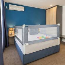 Bed Rail, 150/180/200 Cm Bed Rail, Fall Protection, Height Adjustable, Grey