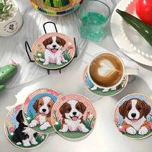 8 buc model emoționant de cățeluș 5D DIY Diamond pictură suporturi set cu suport, stras strălucitor art covorașe pentru decor confortabil acasă și cadouri pentru iubitorii de câini - Multicolor - Vizualizare 3