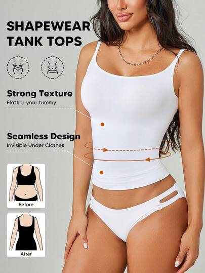 Women's Crew Neck Seamless Slimming Sports Camisole