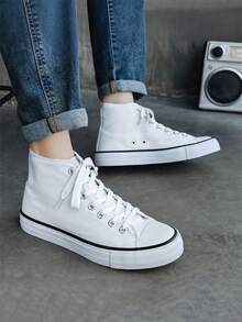 Zapatillas de tenis informales para hombre.Nuevos zapatos casuales para hombre.Zapatos casuales para hombre para llevar en el campus,Tenis mujer hombre bota choclo urbano casual zapato deportivo cómodo confort moda unisex. Nuevas zapatillas de lona informales.Ligero y casual, transpirable, resistente, antideslizante. - Blanco - Ver 7