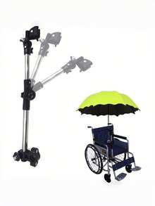 180° Adjustable Baby Stroller Umbrella Holder, Umbrella Clip For Bicycle, Wheelchair, Walker, Stroller, And Chair, Extendable Bracket - Multicolor - View 7