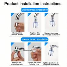 1 Stück Universal 4+1 Armaturenfilter Set - Edelstahl & ABS Material, austauschbare Filterkartusche | Liefert sauberes Trinkwasser für Zuhause, Outdoor und Camping - Silber - Übersicht 10