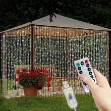 USB供电LED窗帘灯串，8种模式，带遥控器，适用于派对、家居、卧室、厨房、花园、婚礼、斋月、情人节、生日、露营、背景装饰、户外等场合的装饰灯。 - USB窗簾燈串 - 查看 10