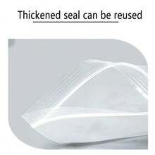 sealsuer 100个可重复密封透明塑料拉链袋,双层,厚度0.563毫米/2.216密耳,适用于旅行、运输和户外收纳,圣诞节和情人节礼物,透明塑料袋,冷冻袋,珠宝塑料包装袋,衣服/T恤/裤子透明包装袋,户外露营多用途工具包,周年纪念透明自粘袋 - 無色 - 查看 10