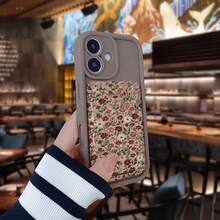 Bộ 2 ốp lưng điện thoại tự dính màu nâu có khe đựng thẻ, ốp bảo vệ toàn màn hình bằng TPU họa tiết hoa nhỏ chống sốc, tương thích với iPhone 17 16e 16 15 14 13 12 11 Mini Pro Max Air X XR XSMAX 8 7 Plus, Galaxy A56 5G, Smart 8, Hot 40i, Spark 20, Spark 20C, Spark Go 2024, Note 14 5G, Moto E22/E22i, phiên bản quốc tế, không phải phiên bản nội địa. - màu nâu - Xem 5