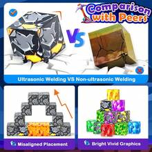 300pcs Magnetic Building Blocks, Magnetic Stacking Cube Toys, Suitable For 3-8 Years Old Children, Can Build Lava Treasure World, STEM Educational Toys, Sensory-Montessori-Autism-Magnetic Toys, Christmas & Birthday Gift For Boys And Girls - Multicolor - View 3