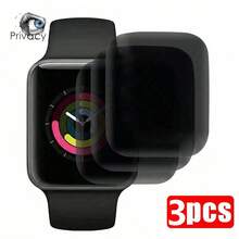 3pcs Privacy Screen Protector Film Compatible With Apple Watch, Soft Hydrogel Film, Waterproof, Shock-Absorbing, Ultra-Thin, Compatible With Apple Watch Ultra 49mm, 45mm, 46mm, 44mm, 42mm, 41mm, 40mm, 38mm, Series 11/10/9/8/7/6/SE/5/4, Full Coverage, Anti-Scratch, Smooth Touch - Clear - View 11