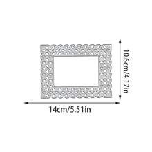 Creative Grids And Flowers Metal Cutting Dies, DIY Scrapbooking Album And Embossing Stencil, Greeting Card Making Tool, Card Paper Cutting Crafts ,Gift Card Making Template Die Cuts. - Silver - View 10