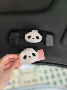 Capa protetora para maçaneta de teto de carro estilo panda, para maçaneta interna do carro, conjunto de maçaneta de teto, conjunto de maçaneta de porta interna, decoração do banco do passageiro. - Puxe as luvas - Ver 5