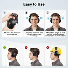 Link Dream Ear Protection Ear Muffs Noise Reduction SNR 35dB Hearing Protection Kids Adult Shooting Gun Range Mowing - ColorA - View 3