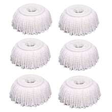 6 Pack Spin Mop Replacement Head For Hurricane 360° Spin Mop Systems, Microfiber Spin Mop Head, Round Shape Standard Universal Size Magic Mop Refill (White) - trắng - Xem 12