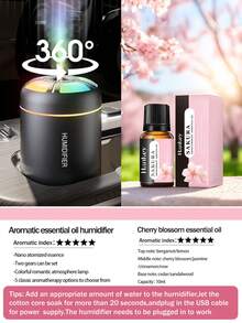 180ml Mini Humidifier & Air Freshener, 2 Modes Super Quiet, Suitable For Car/Home/Office Use, Gift - Cylindrical - View 14
