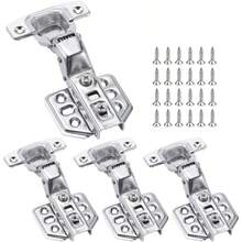 Bisagras ocultas de acero inoxidable con cierre suave, de media superposición, paquete de 4 - Multicolor - Ver 11