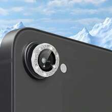 Glitter Lens Film Compatible With IPhone 17 Pro Max, Compatible With 11 12/ Mini / 13 / 14 Plus / 15 / 16 Pro Max / 16e / 17 / 17 Pro / 17 Pro Max / 17 Air Camera Protector/Back Cover Protective Ring, 13 Pro Max Lens Cover, Personalized High-End Luxury Sparkling Diamond Texture - Silver - View 34