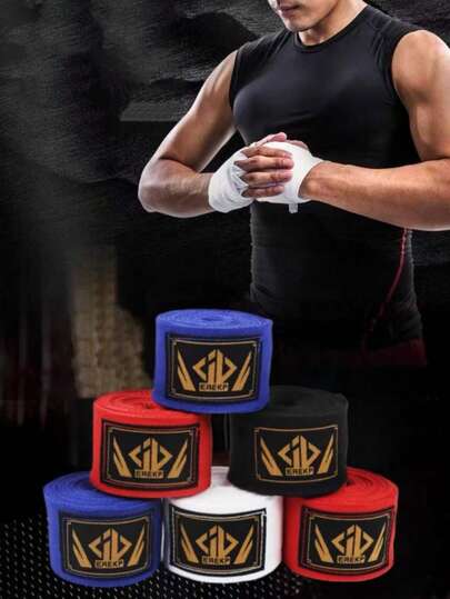 1 Pair Of Combat Wrapping Bandage, Boxing Training Equipment, Suitable For MMA, Muay Thai, Combat Sports And Sanda. Perfect For Boxing Sports And Daily, Protect Fists And Wrists, Combat Enthusiasts Gift.