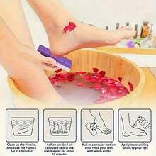 Professional Foot Pedicure Pumice Stone For Removing Foot Calluses And Dead Skin Scrubber, Double-Sided Usable, An Ideal Tool For Home Foot Care, Hand And Foot Care Tools - 紫色 - 查看 3