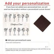 1pc Customized Engraved Leather Coaster, Personalized Name Drink Coaster, Kitchen Coaster, Desk Coaster, Dining Coaster, Wedding Coaster, Coaster Gift, Wedding, Couple, Housewarming, Party, Business, Library, Colleague, Boss, Birthday, New Year, Thanksgiving, Valentine's Day Gift - Multicolor - View 8