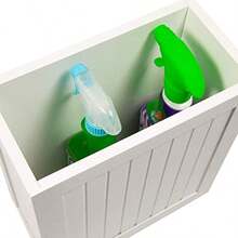 Maine White Bathroom Storage Unit Toilet Cleaning Tidy Box - White - View 6