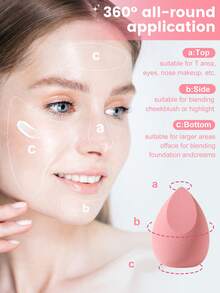 21件套多形状精准化妆海绵套装：完美底妆晕染器——适合全脸妆容和随时随地补妆 - 彩色 - 查看 4