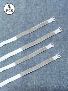 2/4pcs Rhinestone Solid Color Bra Straps, Women's Lingerie Strap Accessories - Suitable For Dresses And Daily Wear - Multicolor - View 6