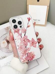 1 pieza Funda de teléfono transparente de TPU a prueba de caídas con estampado floral colorido compatible con iPhone 15/15Pro/15Plus/15ProMax/16/16Pro/16Plus/16ProMax/17/17Pro/17ProMax, Galaxy S23 Ultra/A14/A24, teléfonos Android compatibles con Redmi Note 12 Pro/Pixel 8/8 Pro - Multicolor - Ver 3