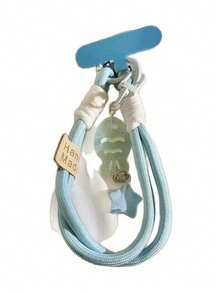 Retro Style Phone Lanyard Wristband, Fish & Star Phone Wrist Strap, Detachable Summer Bracelet, Dopamine Phone Lanyard, Anti-Lost Keychain, Earphone Clip, Card Holder, Fashionable Phone Accessories, Suitable As Mother's Day, Holiday, Family & Friend's Birthday Gift, Phone Pendant, Phone Chain. - Multicolor - View 4