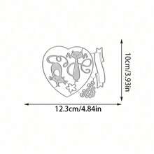创意情侣猫金属切割模具，DIY剪贴簿相册和压花模板，贺卡制作工具，卡片纸切割工艺品，礼品卡制作模板模切。 - 銀色 - 查看 7