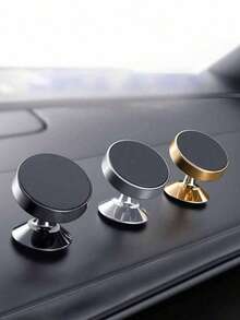 1/1 pieza Soporte magnético de coche de aleación, soporte universal para teléfono de salpicadero, rotación de 360°, compatible con Apple, etc. - Negro - Ver 6