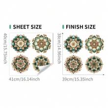 New Vintage Star & Moon Wall Decor Stickers, Middle East Style Self-Adhesive PVC Wall & Window Stickers - Multicolor - View 9