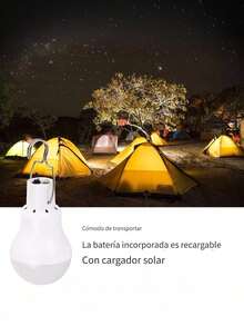 1 Piece Of An External LED Lamp With Solar Panels And Solar Charging Device - Rechargeable, Suitable For Hanging Lamps In Gardens And Camping Areas - white light - View 10