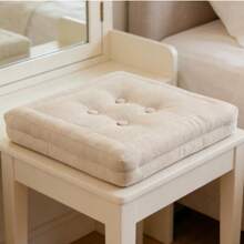 [Available In Two Sizes] Thick Bamboo-Linen Seat Cushion, 14 Versatile Colours, Ideal For Home, Camping, Bay Window, Office Or Prolonged Sitting. - màu vàng nhạt - Xem 3